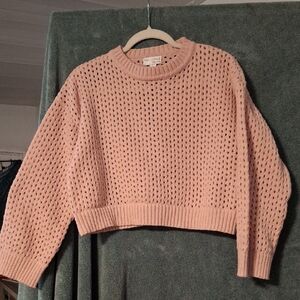Elegant Peach Knit Women's Sweater